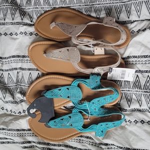 2 pairs of Attention sandals size 11 nwt
